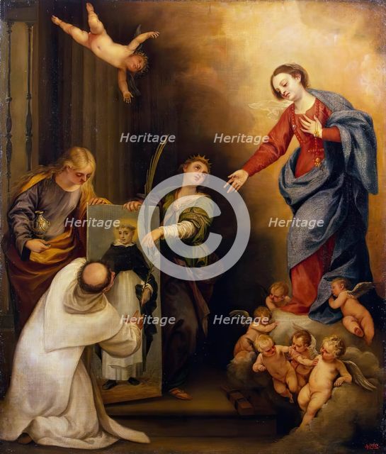 Appearance of Virgin to a Dominican Monk in Soriano, 1660. Creator: Pedro Atanasio Bocanegra.