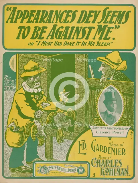 'Appearances dey seems to be against me, or I must hab done it in ma sleep', 1901.  Creator: Unknown.