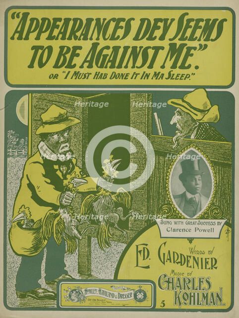 'Appearances dey seems to be against me, or I must hab done it in ma sleep', 1901.  Creator: Unknown.