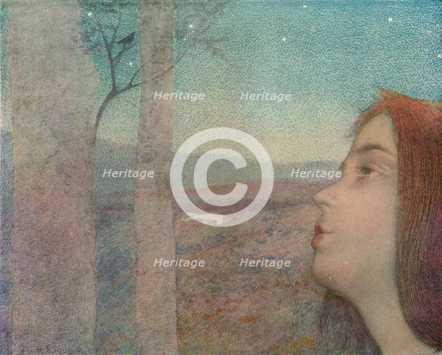 'Appel à l’oiseau (The Bird Call)', c1908. Artist: Alexandre de Riquer.