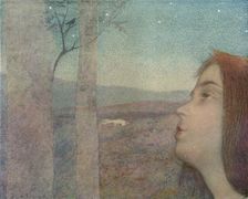 Appel à l’oiseau (The Bird Call) c1908. Artist: Alexandre de Riquer