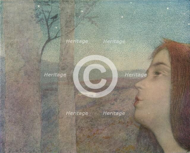 'Appel à l’oiseau (The Bird Call)', c1908. Artist: Alexandre de Riquer.