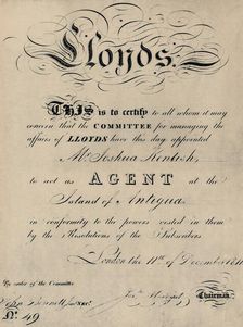 Appointment of Agent at Antigua, 1911 (1928)