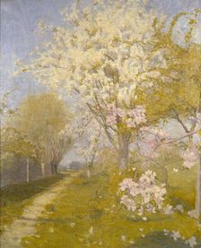 Apple Blossom at Dennemont, 1893. Creator: Charles Conder
