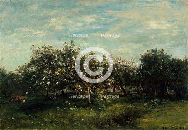 Apple Blossoms, 1873. Creator: Charles Francois Daubigny.
