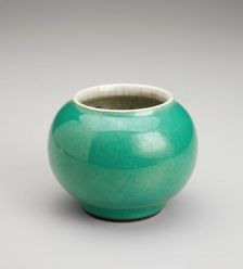 Apple-green water pot, 1700s. Creator: Unknown