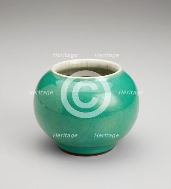 Apple-green water pot, 1700s. Creator: Unknown.