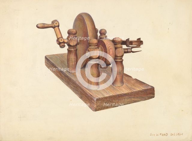 Apple Peeler, 1935/1942. Creator: Samuel W. Ford.