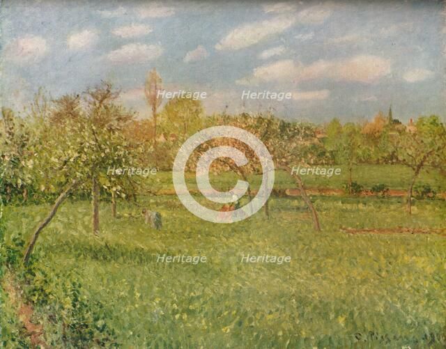 'Apple Trees at Eragny, Morning Sunshine', c1896. Artist: Camille Pissarro.