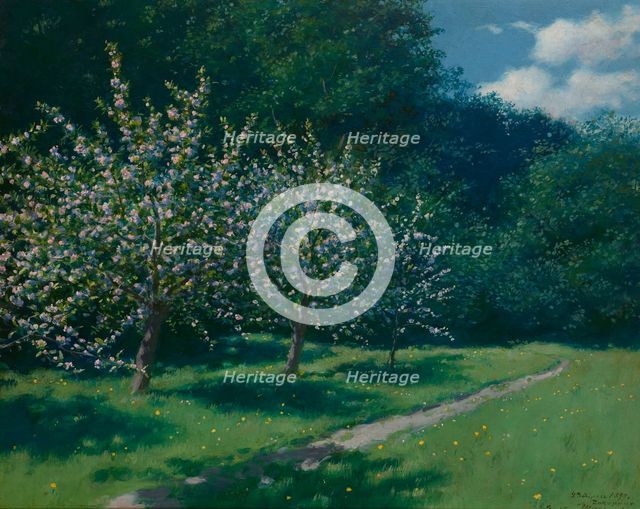 Apple-Trees in Bloom, 1899. Creator: Stanislaw Witkiewicz.
