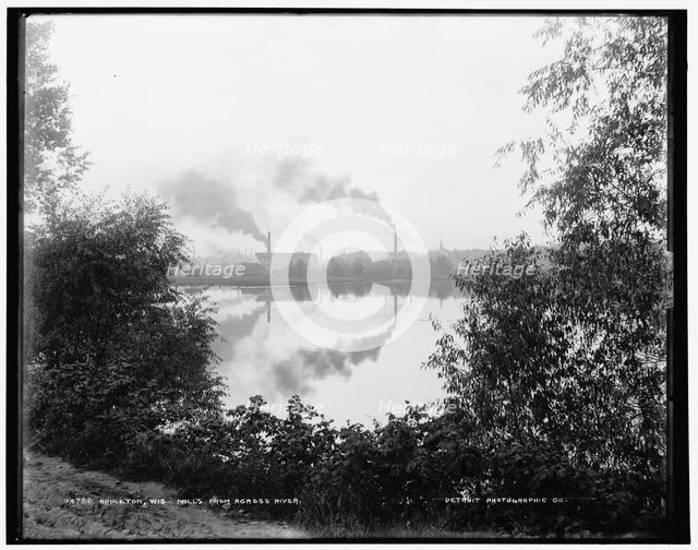 Appleton, Wis., mills from across river, between 1880 and 1899. Creator: Unknown.