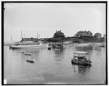 Appledore (House) hotel and landing, Isles of Shoals, N.H. i.e. Maine, between 1901 and 1906. Creator: Unknown