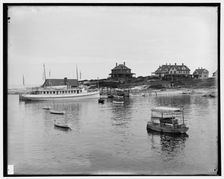 Appledore (House) hotel and landing, Isles of Shoals, N.H. i.e. Maine, between 1901 and 1906. Creator: Unknown
