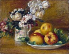 Apples and Flowers c1895. Artist: Pierre-Auguste Renoir