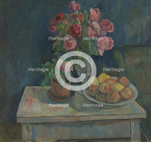 Apples and Roses, 1917. Creator: Oluf Wold-Torne.