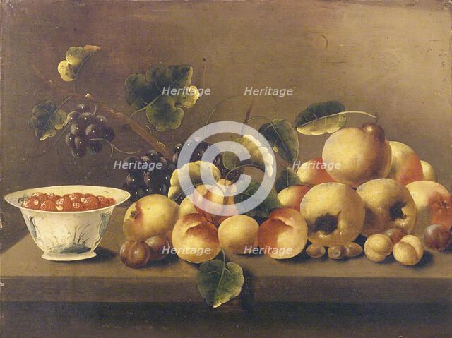 Apples and strawberries, 1660-1670. Creator: CDH.
