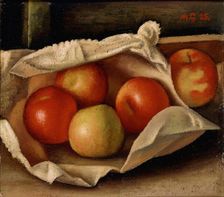 Apples in a Bag, 1925. Artist: Mark Gertler