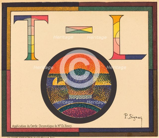 Application du Cercle Chromatique de Mr. Ch. Henry, 1889. Creator: Paul Signac.