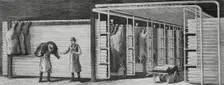 Application of cold to industry, Raoul Pictect system, cool room for meat, Chicago, US, 1883. Creator: Unknown