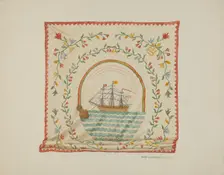 Applique Bedspread, c. 1940. Creator: Rose Campbell-Gerke