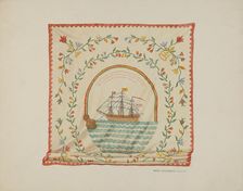 Applique Bedspread, c. 1940. Creator: Rose Campbell-Gerke