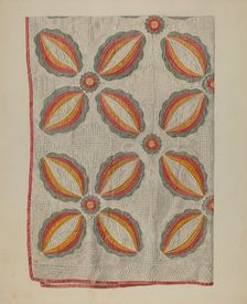 Applique Quilt, 1935/1942. Creator: Alois E. Ulrich
