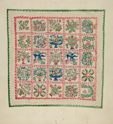 Applique Quilt, 1935/1942. Creator: Marian Curtis Foster