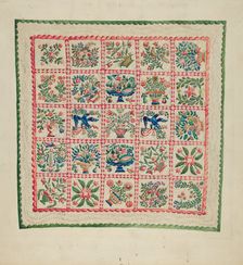 Applique Quilt, 1935/1942. Creator: Marian Curtis Foster