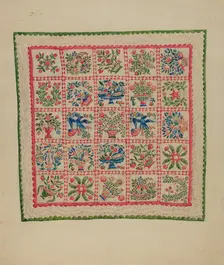 Applique Quilt, 1935/1942. Creator: Marian Curtis Foster