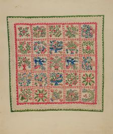 Applique Quilt, 1935/1942. Creator: Marian Curtis Foster