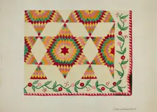 Applique Quilt, c. 1936. Creator: Cornelius Frazier