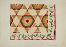 Applique Quilt, c. 1936. Creator: Cornelius Frazier