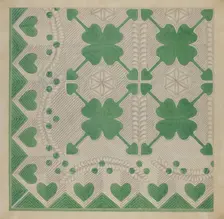 Applique Quilt, c. 1936. Creator: Dorothy Posten
