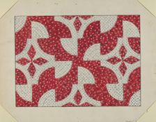 Applique Quilt, c. 1936. Creator: Margaret Linsley