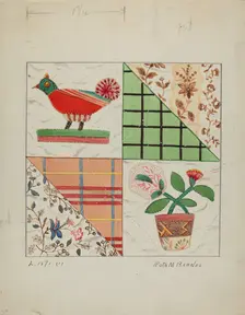 Applique Quilt, c. 1936. Creator: Ruth M Barnes