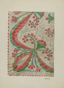 Applique Quilt, c. 1940. Creator: Ruth Buker