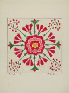 Applique Quilt, c. 1940. Creator: Ruth M Barnes