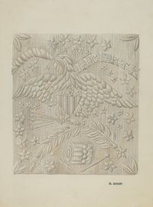 Applique Quilt (Detail), 1935/1942. Creator: Ruth Buker