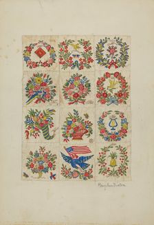 Applique Quilt (Friendship Quilt, or "Baltimo re Bride's Quilt"), c. 1942. Creator: Mary Ann Burton