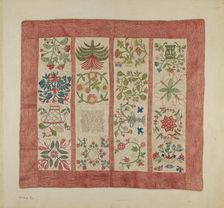 Appliqued Bedspread, c. 1938. Creator: Suzanne Roy