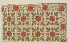 Appliqued Quilt, 1935/1942. Creator: Mildred E Bent