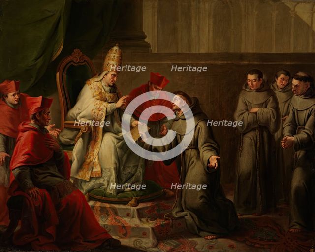 Approval of the Franciscan Rule by Pope Innocent III, c1789. Creator: Antonio Carnicero.