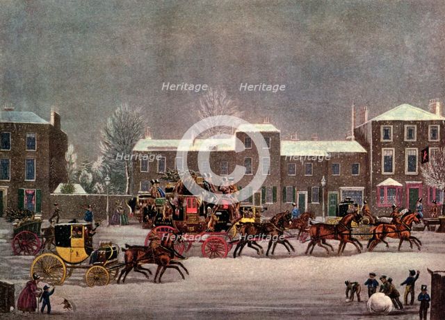 'Approach to Christmas', 19th century (1927).Artist: George Hunt