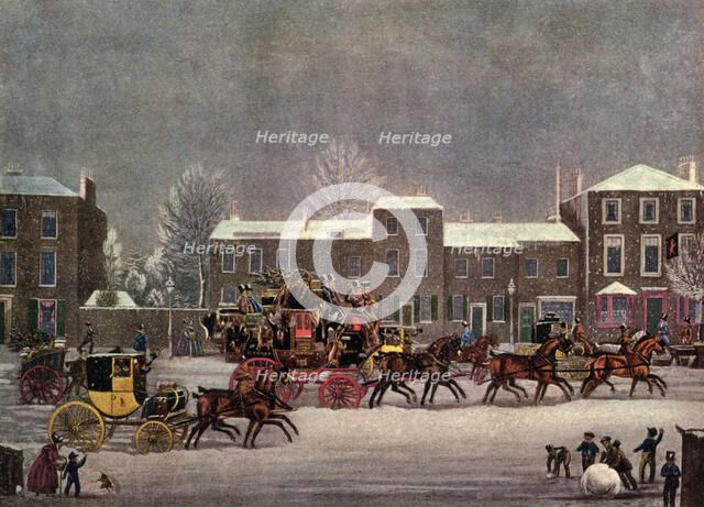 'Approach to Christmas', 19th century (1927).Artist: George Hunt