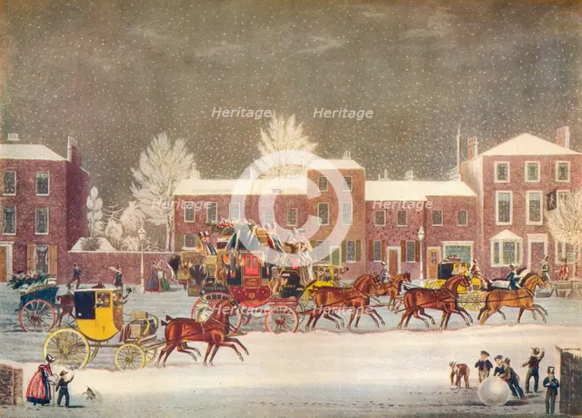 'Approach to Christmas', c19th century. Artist: George Hunt.