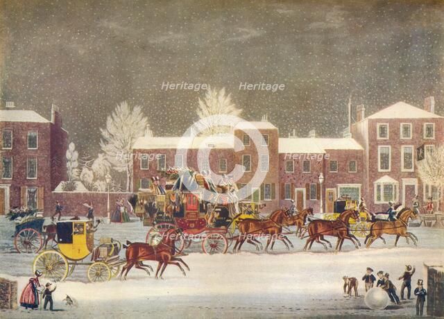 'Approach to Christmas', c19th century. Artist: George Hunt.