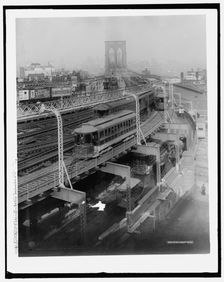 Approach to Brooklyn Bridge, Brooklyn, N.Y., c1909. Creator: Unknown