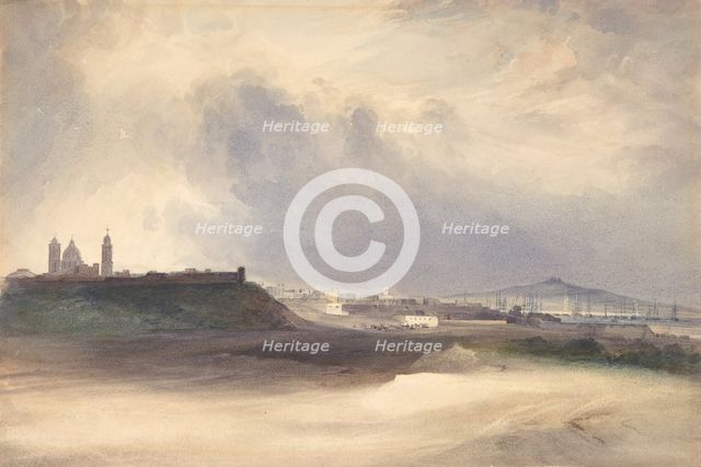 Approach to Montevideo, Uruguay, 1832. Creator: Conrad Martens.