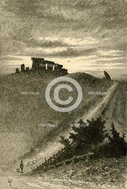 'Approach to Stonehenge from the East', 1898. Creator: Unknown.