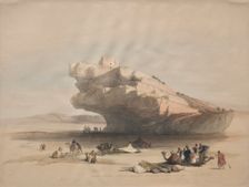 Approach to Petra, an Ancient Watch Tower Commanding the Valley of El Chor, 1839. Creator: David Roberts (British, 1796-1864)